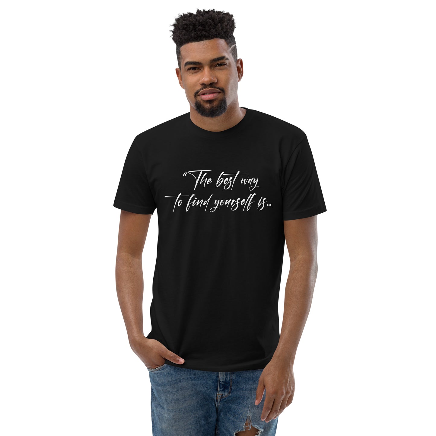 IOU "Find Yourself"Quote T- Blk